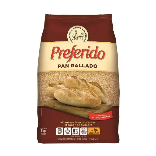 [Productos Almacen > Fideos / Granos / Molidos] Pan Rallado PREFERIDO Forticado 1kg