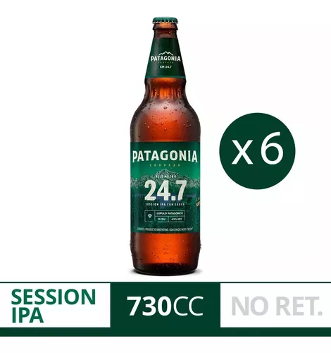 [Bebidas > Cervezas] Patagonia 24.7 730ml x6