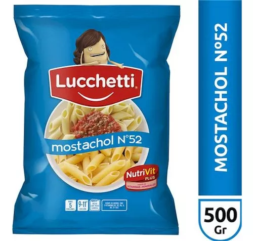 [Productos Almacen > Fideos / Granos / Molidos] Fideo LUCHETTI Mostachol 500g