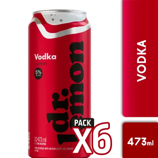 [Bebidas > Wisky y Otros] Aperitivo Dr.Lemon Vodka Lata 473ml (x6)