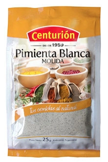 Pimienta Blanca molida Centurion 10x25g